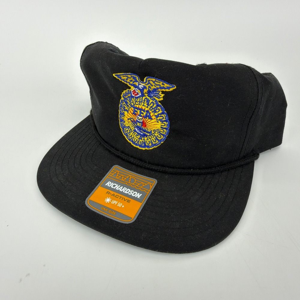 Richardson 256 FFA Future Farmers of America Black Snapback UPF 50+ NWT